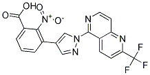 2-NITRO-3-(1-[2-(TRIFLUOROMETHYL)-1,6-NAPHTHYRIDIN-5-YL]-1H-PYRAZOL-4-YL)BENZOIC ACID Struktur