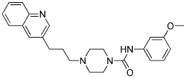 N-(3-METHOXYPHENYL)-4-(3-QUINOLIN-3-YLPROPYL)PIPERAZINE-1-CARBOXAMIDE Struktur