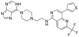 N-(2-[4-(1H-PURIN-6-YL)PIPERAZIN-1-YL]ETHYL)-8-(3-THIENYL)-2-(TRIFLUOROMETHYL)-1,6-NAPHTHYRIDIN-5-AMINE Struktur