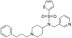 N-[1-(3-PHENYLPROPYL)PIPERIDIN-4-YL]-N-(PYRIDIN-3-YLMETHYL)THIOPHENE-2-SULFONAMIDE Struktur