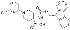 4-(((9H-FLUOREN-9-YL)METHOXY)CARBONYLAMINO)-1-(3-CHLOROPHENYL)PIPERIDINE-4-CARBOXYLIC ACID Struktur