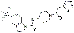 5-(METHYLSULFONYL)-N-[1-(2-THIENYLACETYL)PIPERIDIN-4-YL]INDOLINE-1-CARBOXAMIDE Struktur