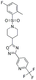 5-(5-(1-[(5-FLUORO-2-METHYLPHENYL)SULFONYL]PIPERIDIN-4-YL)-1,2,4-OXADIAZOL-3-YL)-2-(TRIFLUOROMETHYL)PYRIDINE Struktur