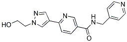 6-[1-(2-HYDROXYETHYL)-1H-PYRAZOL-4-YL]-N-(PYRIDIN-4-YLMETHYL)NICOTINAMIDE Struktur