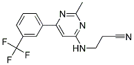 3-((2-METHYL-6-[3-(TRIFLUOROMETHYL)PHENYL]PYRIMIDIN-4-YL)AMINO)PROPANENITRILE|