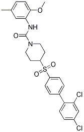 4-[(2',4'-DICHLOROBIPHENYL-4-YL)SULFONYL]-N-(2-METHOXY-5-METHYLPHENYL)PIPERIDINE-1-CARBOXAMIDE Struktur