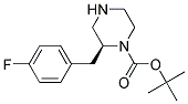 (S)-2-(4-FLUORO-BENZYL)-PIPERAZINE-1-CARBOXYLIC ACID TERT-BUTYL ESTER Struktur