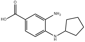 3-AMINO-4-CYCLOPENTYLAMINO-BENZOIC ACID Struktur