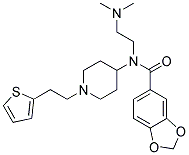 N-[2-(DIMETHYLAMINO)ETHYL]-N-(1-[2-(2-THIENYL)ETHYL]PIPERIDIN-4-YL)-1,3-BENZODIOXOLE-5-CARBOXAMIDE Struktur