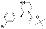 (S)-2-(3-BROMO-BENZYL)-PIPERAZINE-1-CARBOXYLIC ACID TERT-BUTYL ESTER Struktur