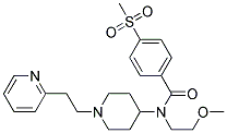 N-(2-METHOXYETHYL)-4-(METHYLSULFONYL)-N-[1-(2-PYRIDIN-2-YLETHYL)PIPERIDIN-4-YL]BENZAMIDE Struktur