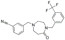 3-((5-OXO-4-[3-(TRIFLUOROMETHYL)BENZYL]-1,4-DIAZEPAN-1-YL)METHYL)BENZONITRILE Struktur