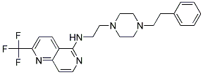 N-(2-[4-(2-PHENYLETHYL)PIPERAZIN-1-YL]ETHYL)-2-(TRIFLUOROMETHYL)-1,6-NAPHTHYRIDIN-5-AMINE Struktur