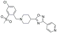 4-(5-(1-[4-CHLORO-2-(METHYLSULFONYL)BENZYL]PIPERIDIN-4-YL)-1,2,4-OXADIAZOL-3-YL)PYRIDINE Struktur