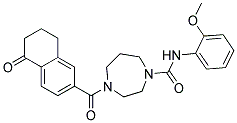 N-(2-METHOXYPHENYL)-4-[(5-OXO-5,6,7,8-TETRAHYDRONAPHTHALEN-2-YL)CARBONYL]-1,4-DIAZEPANE-1-CARBOXAMIDE Struktur