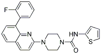 4-[8-(2-FLUOROPHENYL)QUINOLIN-2-YL]-N-2-THIENYLPIPERAZINE-1-CARBOXAMIDE Struktur