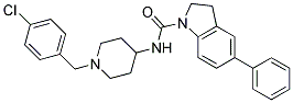 N-[1-(4-CHLOROBENZYL)PIPERIDIN-4-YL]-5-PHENYLINDOLINE-1-CARBOXAMIDE Struktur