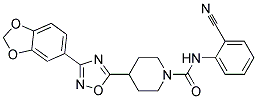 4-[3-(1,3-BENZODIOXOL-5-YL)-1,2,4-OXADIAZOL-5-YL]-N-(2-CYANOPHENYL)PIPERIDINE-1-CARBOXAMIDE Struktur