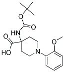 4-(TERT-BUTOXYCARBONYLAMINO)-1-(2-METHOXYPHENYL)PIPERIDINE-4-CARBOXYLIC ACID Struktur