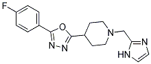 4-[5-(4-FLUOROPHENYL)-1,3,4-OXADIAZOL-2-YL]-1-(1H-IMIDAZOL-2-YLMETHYL)PIPERIDINE Struktur