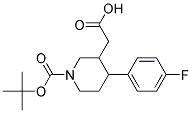 N-BOC-4-(P-FLUOROPHENYL)PIPERIDINE-3-ACETIC ACID Struktur