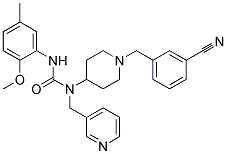 N-[1-(3-CYANOBENZYL)PIPERIDIN-4-YL]-N'-(2-METHOXY-5-METHYLPHENYL)-N-(PYRIDIN-3-YLMETHYL)UREA Struktur