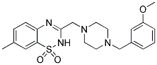 3-([4-(3-METHOXYBENZYL)PIPERAZIN-1-YL]METHYL)-7-METHYL-2H-1,2,4-BENZOTHIADIAZINE 1,1-DIOXIDE Struktur