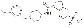 5-[(DIMETHYLAMINO)SULFONYL]-N-[1-(3-METHOXYBENZYL)PIPERIDIN-4-YL]INDOLINE-1-CARBOXAMIDE Struktur