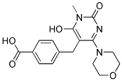 4-[(6-HYDROXY-1-METHYL-4-MORPHOLIN-4-YL-2-OXO-1,2-DIHYDROPYRIMIDIN-5-YL)METHYL]BENZOIC ACID Struktur