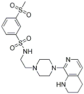 3-(METHYLSULFONYL)-N-(2-[4-(1,2,3,4-TETRAHYDRO-1,7-NAPHTHYRIDIN-8-YL)PIPERAZIN-1-YL]ETHYL)BENZENESULFONAMIDE Struktur