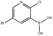 5-BROMO-2-CHLOROPYRIDIN-3-YLBORONIC ACID Struktur