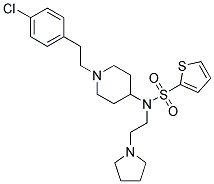 N-(1-[2-(4-CHLOROPHENYL)ETHYL]PIPERIDIN-4-YL)-N-(2-PYRROLIDIN-1-YLETHYL)THIOPHENE-2-SULFONAMIDE Struktur