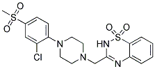 3-((4-[2-CHLORO-4-(METHYLSULFONYL)PHENYL]PIPERAZIN-1-YL)METHYL)-2H-1,2,4-BENZOTHIADIAZINE 1,1-DIOXIDE Struktur