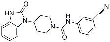 N-(3-CYANOPHENYL)-4-(2-OXO-2,3-DIHYDRO-1H-BENZIMIDAZOL-1-YL)PIPERIDINE-1-CARBOXAMIDE Struktur