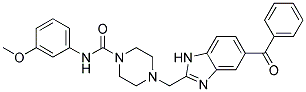 4-[(5-BENZOYL-1H-BENZIMIDAZOL-2-YL)METHYL]-N-(3-METHOXYPHENYL)PIPERAZINE-1-CARBOXAMIDE Struktur