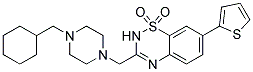 3-([4-(CYCLOHEXYLMETHYL)PIPERAZIN-1-YL]METHYL)-7-(2-THIENYL)-2H-1,2,4-BENZOTHIADIAZINE 1,1-DIOXIDE Struktur