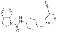 N-[1-(3-CYANOBENZYL)PIPERIDIN-4-YL]INDOLINE-1-CARBOXAMIDE Struktur