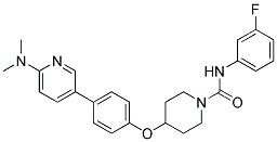 4-(4-[6-(DIMETHYLAMINO)PYRIDIN-3-YL]PHENOXY)-N-(3-FLUOROPHENYL)PIPERIDINE-1-CARBOXAMIDE Struktur