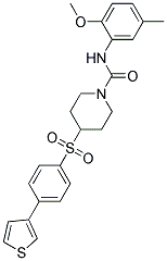 N-(2-METHOXY-5-METHYLPHENYL)-4-([4-(3-THIENYL)PHENYL]SULFONYL)PIPERIDINE-1-CARBOXAMIDE Struktur