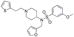 N-(2-FURYLMETHYL)-3-METHOXY-N-(1-[2-(2-THIENYL)ETHYL]PIPERIDIN-4-YL)BENZENESULFONAMIDE Struktur