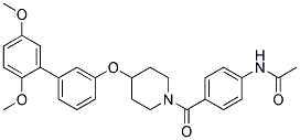 N-[4-((4-[(2',5'-DIMETHOXYBIPHENYL-3-YL)OXY]PIPERIDIN-1-YL)CARBONYL)PHENYL]ACETAMIDE Struktur