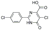 5-CHLORO-2-(4-CHLORO-PHENYL)-6-OXO-1,6-DIHYDRO-PYRIMIDINE-4-CARBOXYLIC ACID Struktur