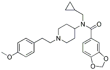 N-(CYCLOPROPYLMETHYL)-N-(1-[2-(4-METHOXYPHENYL)ETHYL]PIPERIDIN-4-YL)-1,3-BENZODIOXOLE-5-CARBOXAMIDE Struktur