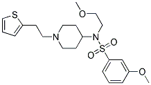 3-METHOXY-N-(2-METHOXYETHYL)-N-(1-[2-(2-THIENYL)ETHYL]PIPERIDIN-4-YL)BENZENESULFONAMIDE Struktur