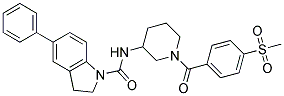 N-(1-[4-(METHYLSULFONYL)BENZOYL]PIPERIDIN-3-YL)-5-PHENYLINDOLINE-1-CARBOXAMIDE Struktur