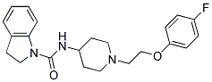 N-(1-[2-(4-FLUOROPHENOXY)ETHYL]PIPERIDIN-4-YL)INDOLINE-1-CARBOXAMIDE Struktur