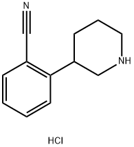 2-(PIPERIDIN-3-YL)BENZONITRILE HYDROCHLORIDE Struktur