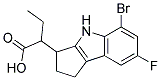 ETHYL[7-FLUORO-5-BROMO-1,2,3,4-TETRAHYDRO-CYCLOPENTA[B]INDOL-3-YL]ACETATE Struktur