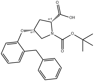 (2S,4S)-4-(2-BENZYLPHENOXY)-1-(TERT-BUTOXY-CARBONYL)-2-PYRROLIDINECARBOXYLIC ACID Struktur