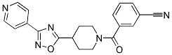 3-([4-(3-PYRIDIN-4-YL-1,2,4-OXADIAZOL-5-YL)PIPERIDIN-1-YL]CARBONYL)BENZONITRILE Struktur